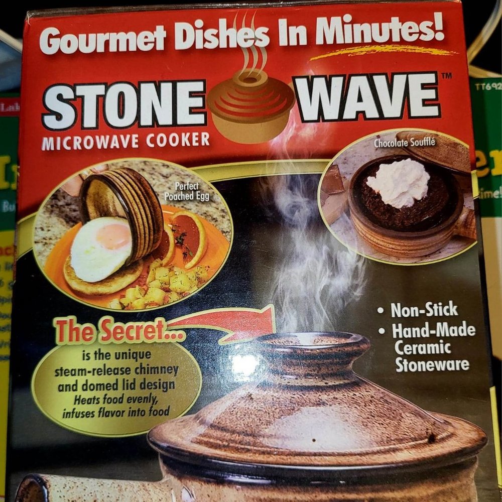 "As Seen on TV: Stone Wave Microwave Cooker".